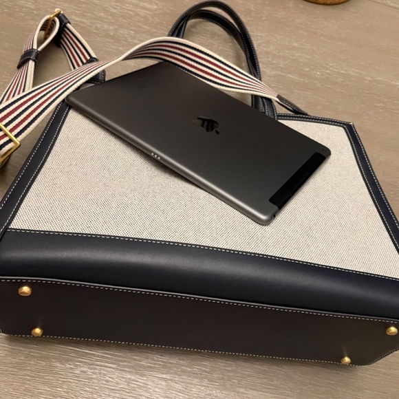 Tory Burch Walker Canvas Satchel (almost never used) - Picture 2 of 4